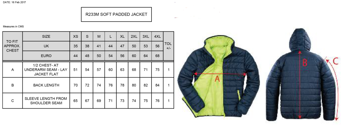 Sandwell Academy Performing Arts Staff - SUPERSOFT JACKET - Size Guide